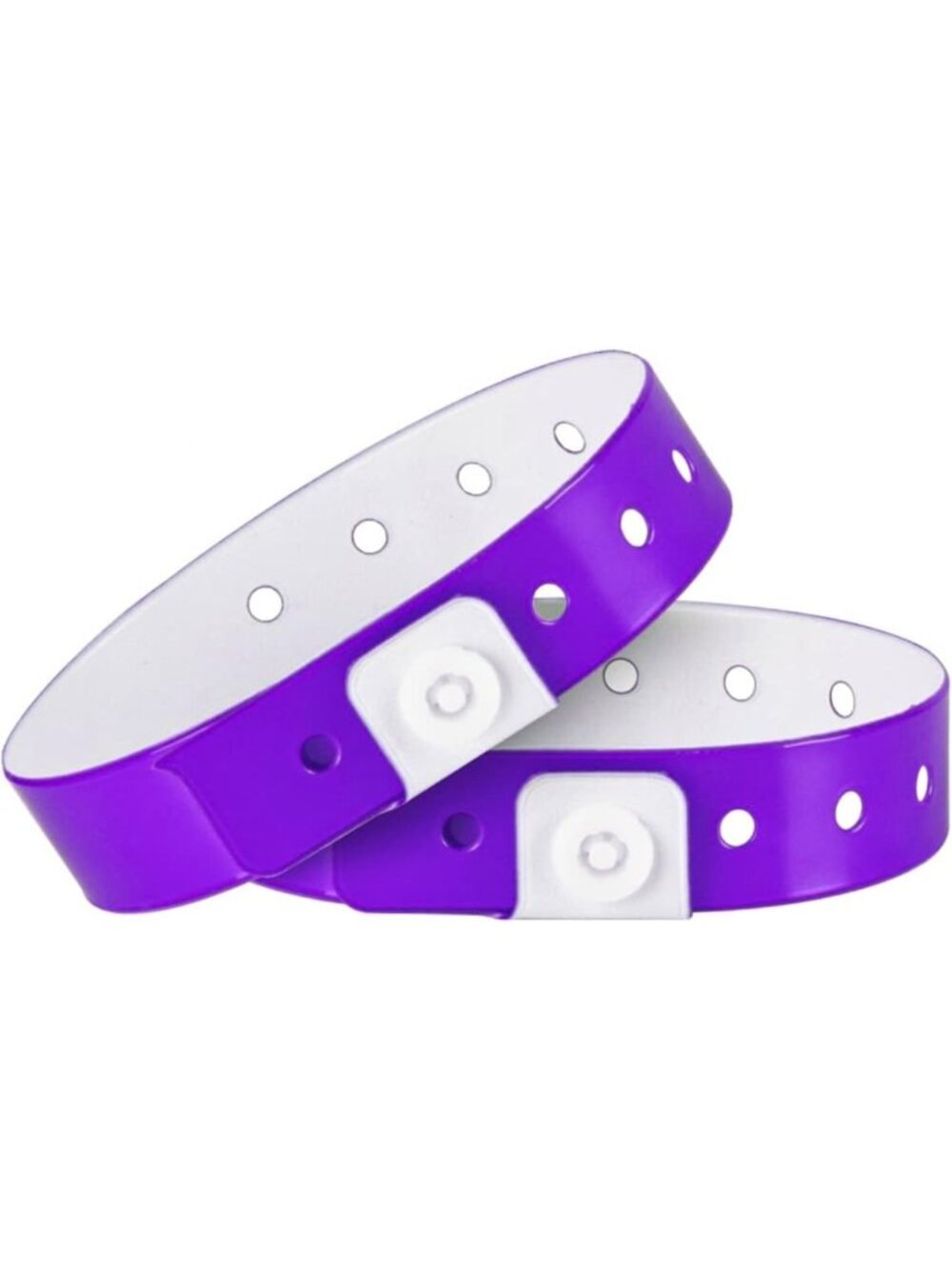 Neon Purple Plastic Wristbands - 500 Pack, Durable Vinyl for Events & Parties
